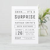 Kraft Modern Simple Typography Surprise Birthday Kaart (Staand voorkant)