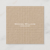 Kraft Modern Trendy Checkminimalist Professional Vierkante Visitekaartje (Voorkant)