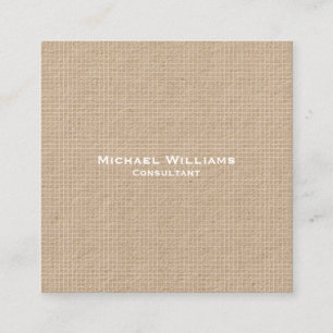 Kraft Modern Trendy Checkminimalist Professional Vierkante Visitekaartje