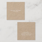 Kraft Modern Trendy Checkminimalist Professional Vierkante Visitekaartje (Voorkant / Achterkant)