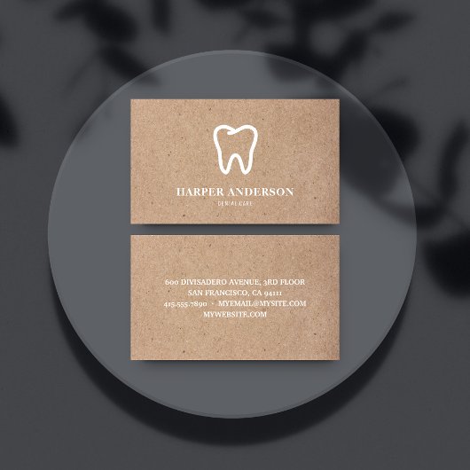 Kraft Modern White Professional Dental Care Visitekaartje