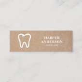 Kraft Moderne Witte Tand Icon Dental Mini Business Mini Visitekaartje (Voorkant)