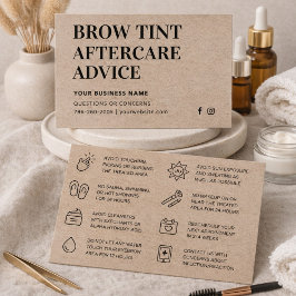 Kraft Natuurlijke Brow Tint Nazorgadvies Visitekaartje