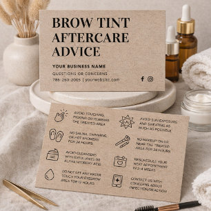 Kraft Natuurlijke Brow Tint Nazorgadvies Visitekaartje