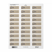 Kraft Navy Pine Wood Mountain Sketch Adres Label (Full Sheet)