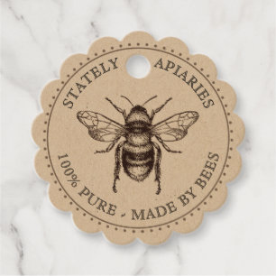 Kraft of White  Apiary Jar Neck Label