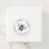 Kraft of White Apiary Jar Neck Label (In situ)