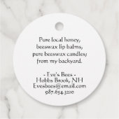 Kraft of White Bee Apiary Honey Jar Neck Label (Achterkant)