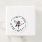 Kraft of White Bee Apiary Honey Jar Neck Label (In situ)