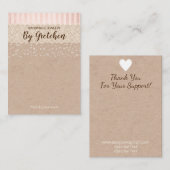 Kraft  oorbel en Ketting display Visitekaartje (Voorkant / Achterkant)