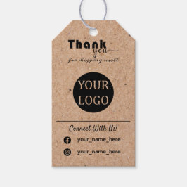 Kraft op maat bedrukte hanglabels, geschenklabels cadeaulabel