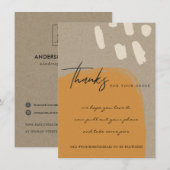 KRAFT ORANJE RUST ABSTRACT BEDRIJF LOGO BEDANKKAART (Voorkant / Achterkant)