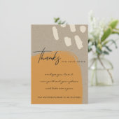 KRAFT ORANJE RUST ABSTRACT BEDRIJF LOGO BEDANKKAART (Staand voorkant)