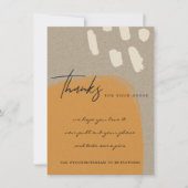 KRAFT ORANJE RUST ABSTRACT BEDRIJF LOGO BEDANKKAART (Voorkant)