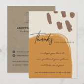 KRAFT ORANJE RUST ABSTRACT BEDRIJF LOGO BEDANKKAART (Voorkant / Achterkant)