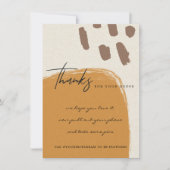 KRAFT ORANJE RUST ABSTRACT BEDRIJF LOGO BEDANKKAART (Voorkant)