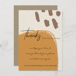 KRAFT ORANJE RUST ABSTRACT BEDRIJF LOGO BEDANKKAART