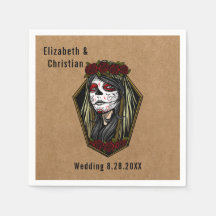 Kraft Painted Lady Skull Face Rozen Gothic Wedding