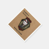 Kraft Painted Lady Skull Face Rozen Gothic Wedding Servet (Hoek)