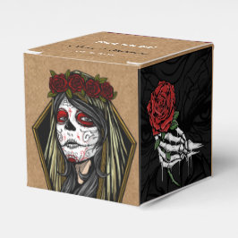Kraft Painted Skull Face Rozen Gothic Wedding Bedankdoosjes