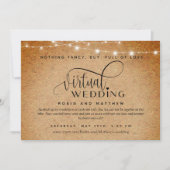 Kraft Paper and Lights, Online Virtual Wedding Kaart (Voorkant)