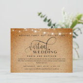 Kraft Paper and Lights, Online Virtual Wedding Kaart (Staand voorkant)