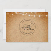 Kraft Paper and Lights, Online Virtual Wedding Kaart (Achterkant)