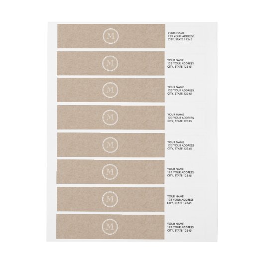 Kraft Paper Background Monogram (Vel)