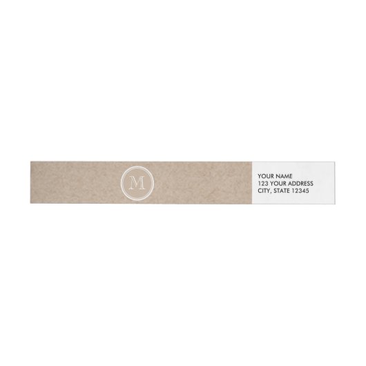 Kraft Paper Background Monogram (Individueel)
