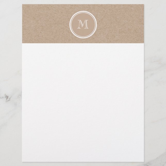 Kraft Paper Background Monogram (Voorkant)