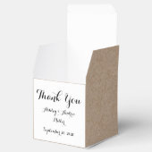 Kraft Paper Background Monogram Bedankdoosjes (Geopend)