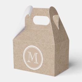 Kraft Paper Background Monogram Bedankdoosjes
