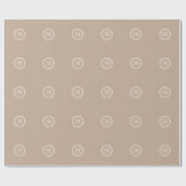 Kraft Paper Background Monogram Cadeaupapier (Vlak)