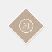 Kraft Paper Background Monogram Servet