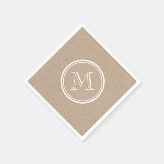 Kraft Paper Background Monogram Servet (Hoek)