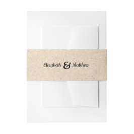 Kraft Paper Belly Bands Uitnodigingen Wikkel