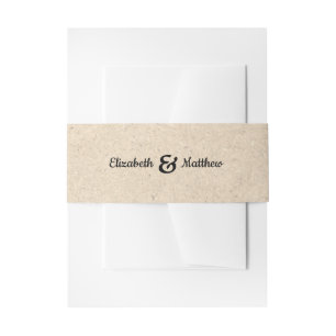 Kraft Paper Belly Bands Uitnodigingen Wikkel