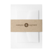 Kraft Paper Belly Bands Uitnodigingen Wikkel (Voorkant Voorbeeld)