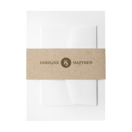 Kraft Paper Belly Bands Uitnodigingen Wikkel