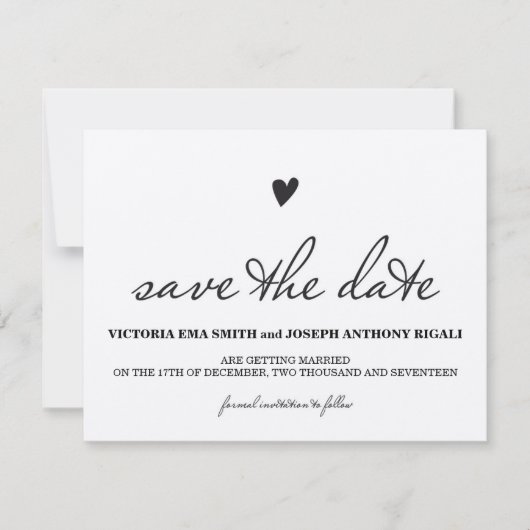 Kraft Paper bewaart de Date Kaart (Voorkant)