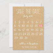 Kraft Paper bewaart de datum-agenda Save The Date (Voorkant)