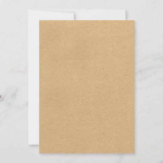 Kraft Paper bewaart de datum-agenda Save The Date (Achterkant)