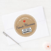 Kraft Paper Brown Jar-labels Handgeschreven Logo Ronde Sticker (Envelop)