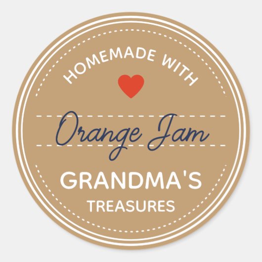 Kraft Paper Brown Jar Labels Handgeschreven script (Voorkant)