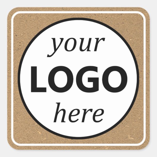 Kraft Paper Brown Your Logo here Sticker (Voorkant)