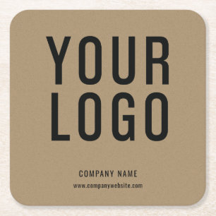 Kraft Paper Business Logo Promotie Kartonnen Onderzetters
