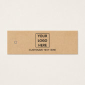 Kraft Paper Business Modern Custom Logo Label Mini Visitekaartjes (Voorkant)