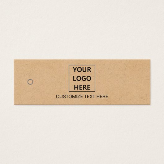 Kraft Paper Business Modern Custom Logo Label Mini Visitekaartjes (Voorkant)