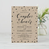 Kraft Paper & confetti | Weddenschappen voor paren Kaart (Staand voorkant)
