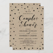 Kraft Paper & confetti | Weddenschappen voor paren Kaart (Voorkant / Achterkant)